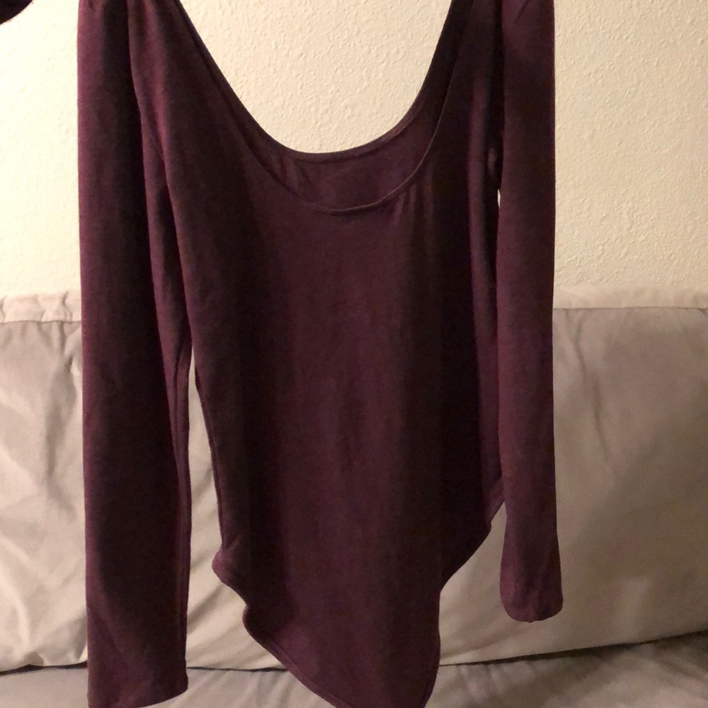 Burgundy Marl Bodysuit